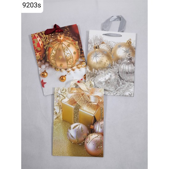 Gift bag Christmas glitter balls size M and L