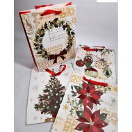 Ajándéktasak karácsonyi glitteres M és L méret Ajándéktasak karácsonyi glitteres M és L méret