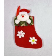 Mikulás csizma hópihével, figurával