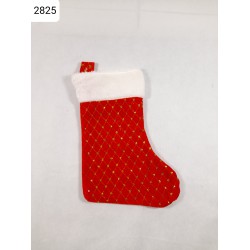 Plüss mikulás csizma arany hálóval 35cm Plüss mikulás csizma arany hálóval 35cm