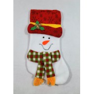 Mikulás csizma csengővel Hóember 38cm