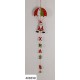 Karácsonyi függődísz fa ejtőernyős figura 55 cm