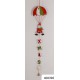 Christmas hanging decoration wooden parachute figure 55 cm