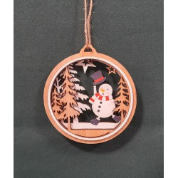 3D Xmas decoration from wood 11cm