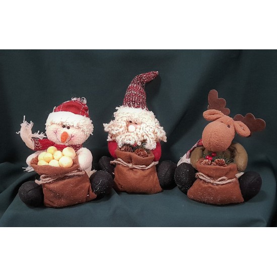 Karácsonyi textil figurák