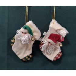 Mini plush boots with Santa's head