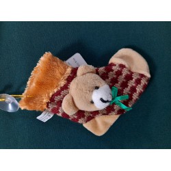 Mini plush boots with Santa's head