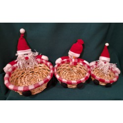 Basket with winter figures