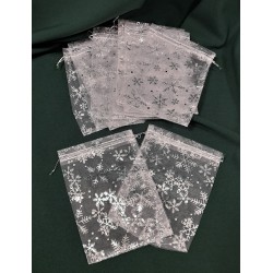 Geanta din organza auriu/argintiu  Geanta din organza auriu/argintiu