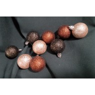 Karácsonyfadísz gömb glitter 4cm 9db/doboz Karácsonyfadísz gömb glitter 4cm 9db/doboz