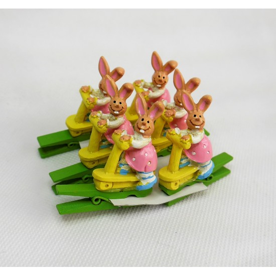 Rollering bunnies with tweezers 6 pcs