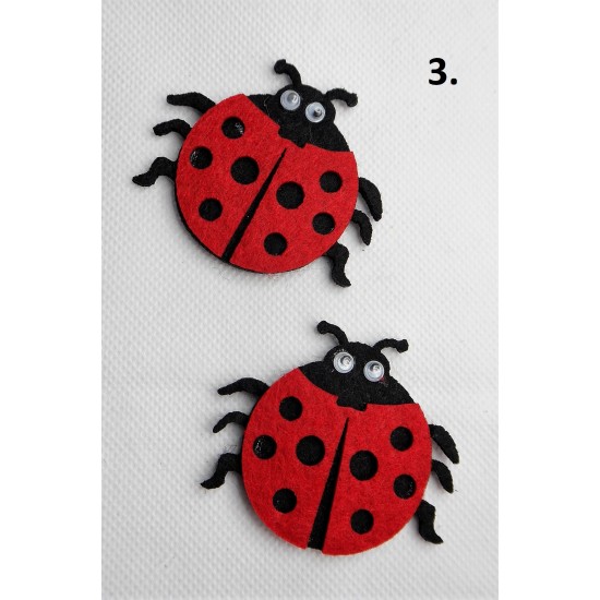 Ladybug felt decoration 2pcs/set