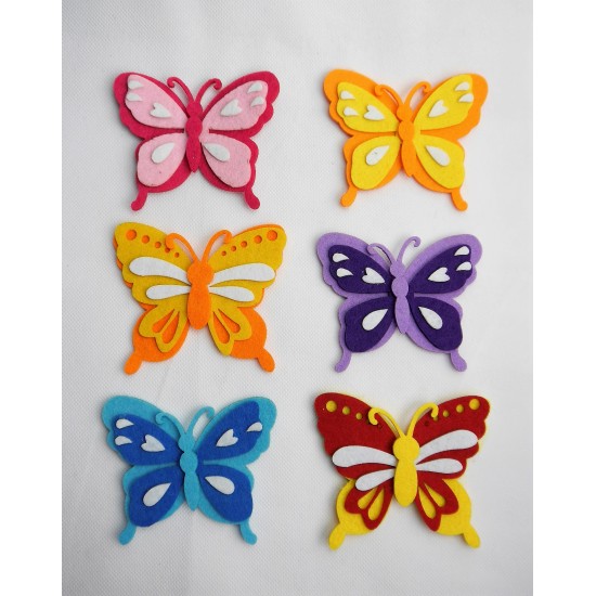 Fluture din fetru cu magnet in multe culori