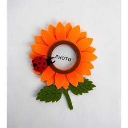 Rama poza floarea soarelui din fetru cu magnet