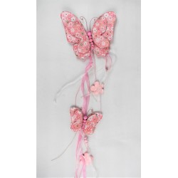 Decorat suspendat fluture cu flori 70cm