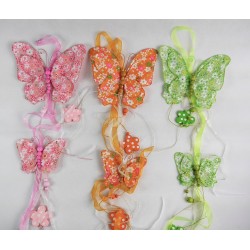 Decorat suspendat fluture cu flori 70cm