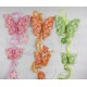 Butterfly hanging decoration with flowers 70cm
