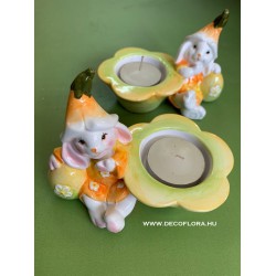 Bunny candlestick gift with candle10 * 12 cm