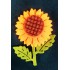 Felt fridge magnet Sunflower 9 cm