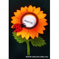 Felt sunflower with image holder magnet