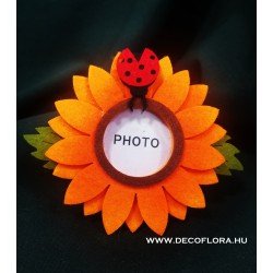 Felt sunflower picture holder 12 cm  Felt sunflower picture holder 12 cm