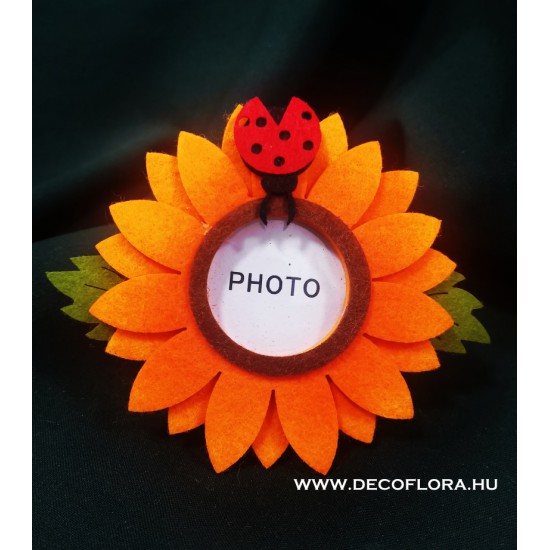 Felt sunflower picture holder 12 cm