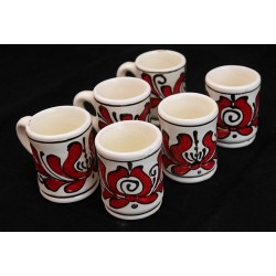 Korondi mázas virágos kupica