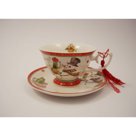 Tea cup set Christmas is coming