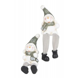 Ceramic figures with hanging legs 9 cm 