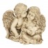 Couple of angels sitting with a heart in their hands h=21.5cm w=24cm