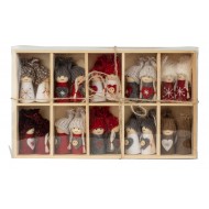 Wooden doll - - Christmas tree ornament set of 20 pcs 10 ass Wooden doll - - Christmas tree ornament set of 20 pcs 10 ass