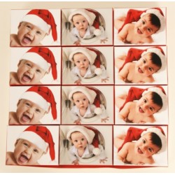 Boxes baby with christmas hat Boxes baby with christmas hat