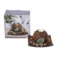 Candleholder set silver leaf Candleholder set silver leaf