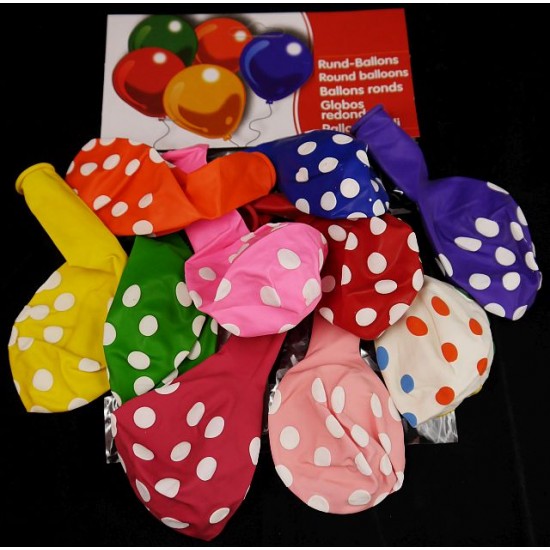 Lufi pöttyös 30 cm 10db/szett Lufi pöttyös 30 cm 10db/szett
