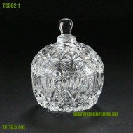 Bonbonier metszett üveg 18*13,5 cm TG002-1