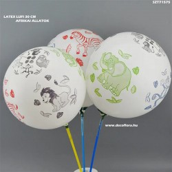 Lufi fehér Afrikai állatok 12 db/szett 30 cm