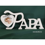 Álló fa dekorfelirat képtartóval Papa Álló fa dekorfelirat képtartóval Papa