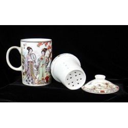 Ceramic tea mug with filter