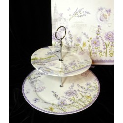 Storey cake plate Lavender field