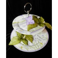 Storey cake plate Lavender field