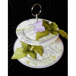 Storey cake plate Lavender field