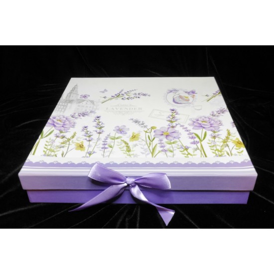 Storey cake plate Lavender field