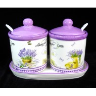 Ceramic spice holder set Lavender Cove