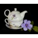 Tea set with 4 parts - Lavender bouquet