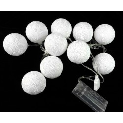 Fényfüzér Habcsók gömb 5cm két színben