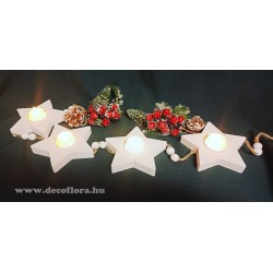 Adventi mécsestartó Fehér Csillagok 116 cm Adventi mécsestartó Fehér Csillagok 116 cm