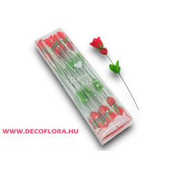 Rose with glitter heart in cellophane A0459-1