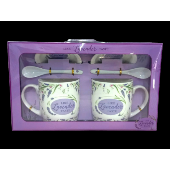 Levendulás bögre készlet*2 Provence - lila dekor 300 ml Levendulás bögre készlet*2 Provence - lila dekor 300 ml