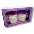 Lavender mug set * 2 ceramic spoons 300 ml