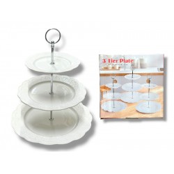 Bourbon Dover emeletes sütemény kínáló tál 